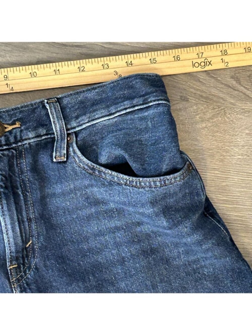 Levi's Middy Wide Leg Ankle Jeans Womens 29 Fits 30 Mid Rise 100% Cotton Denim - Picture 12 of 15